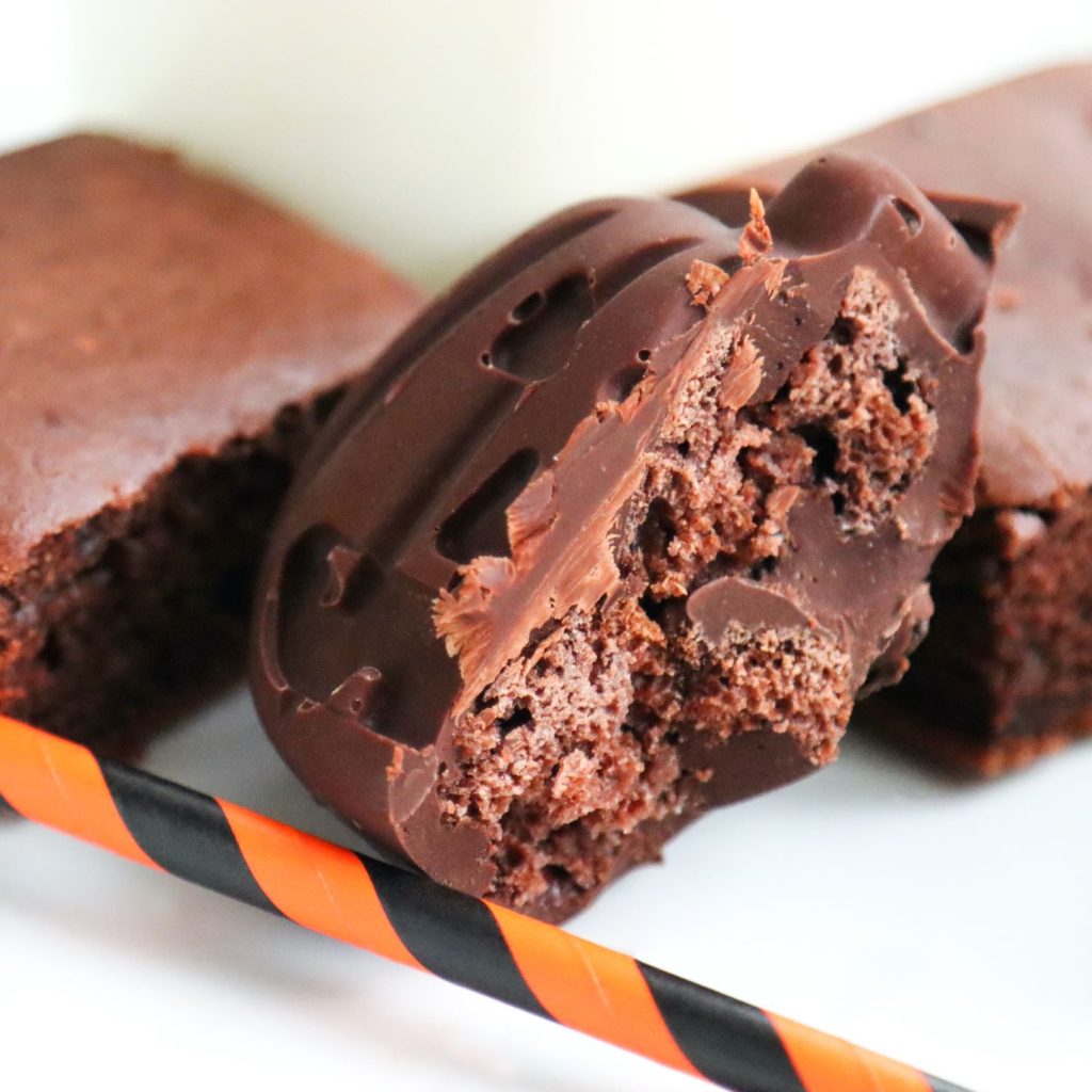 High Protein Chocolate Brownie Pumpkins