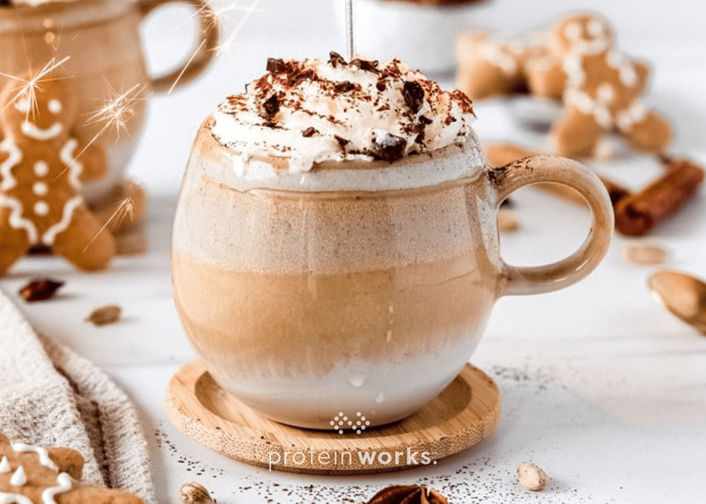 Coconut Milk Gingerbread Latte With Protein Coffee Coolers