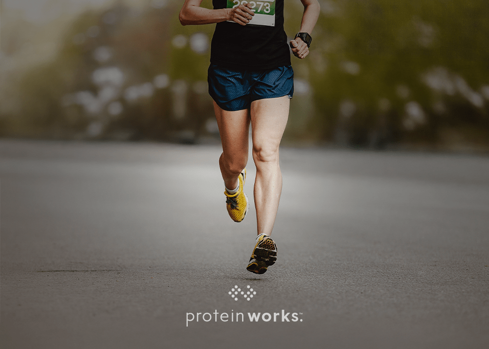 A marathon runner running on the road